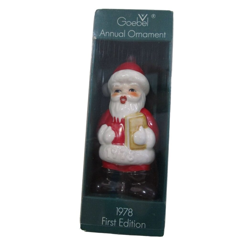 Vintage Goebel Annual Ornament First Edition 1978 Santa In Original Box Made in